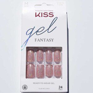Gel Fantasy Winter Medium Length Nails - Galaxy War